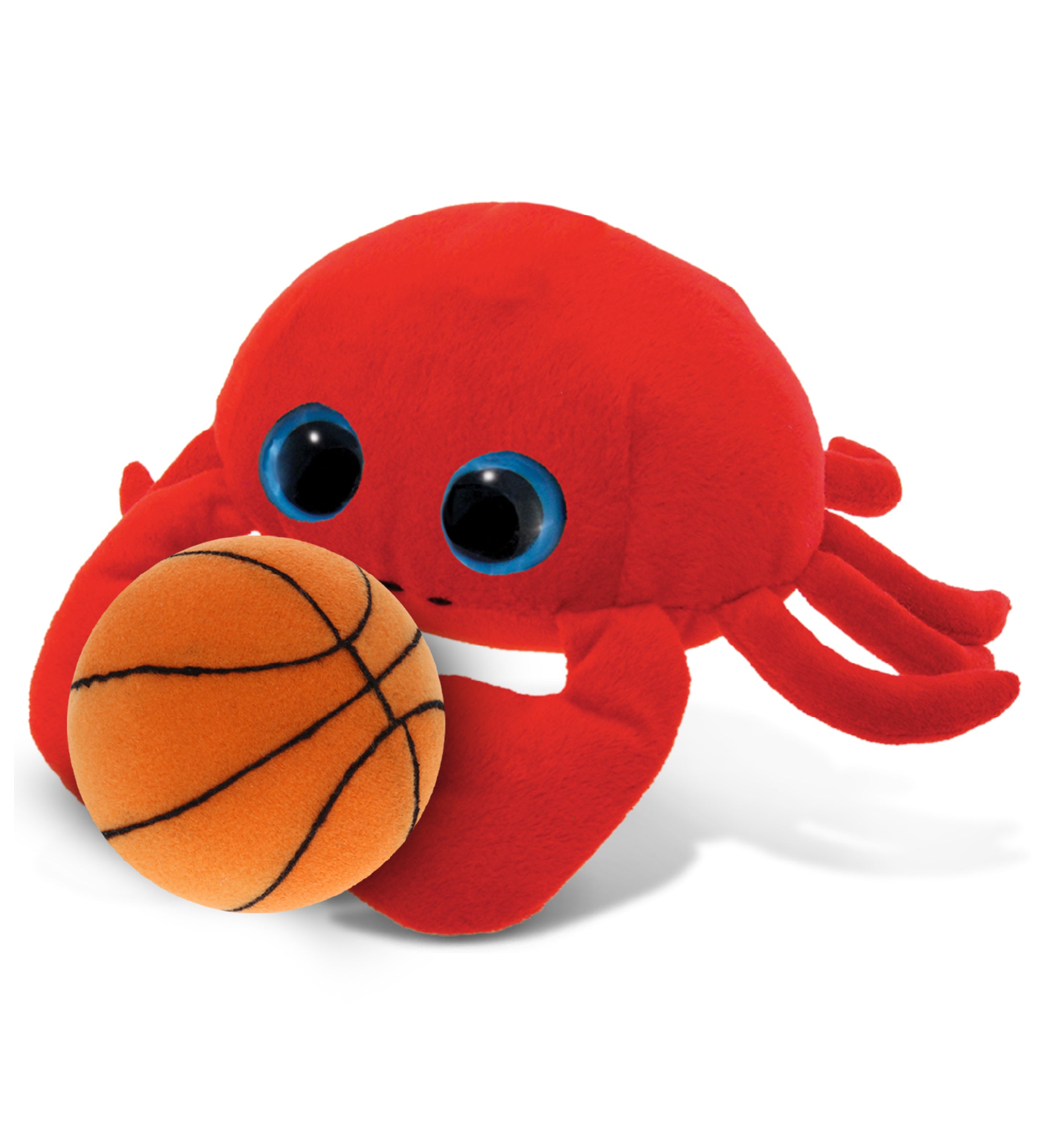 PLUSH BASKETBALL - BIG EYE 6" PLUSH - RED CRAB
