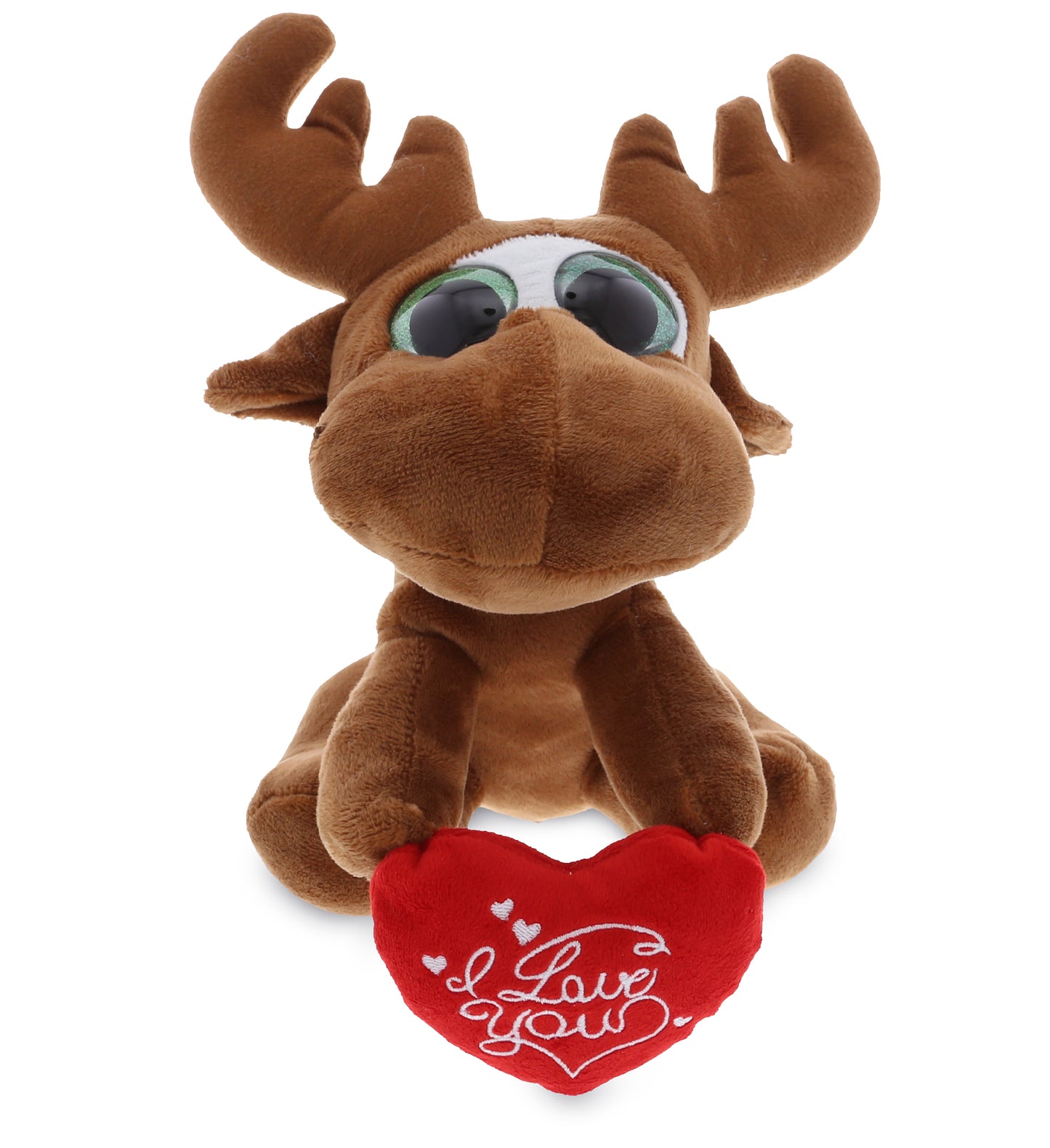 PLUSH I LOVE YOU RED HEART - SPARKLE EYES PLUSH - SMALL MOOSE