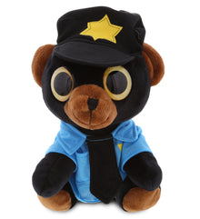 PLUSH POLICE - SPARKLE EYES PLUSH - LARGE BLACK BEAR