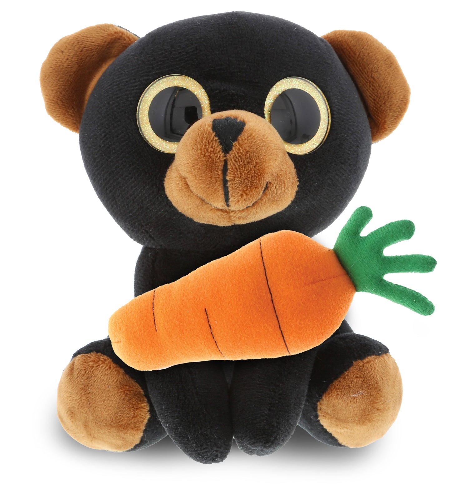 PLUSH CARROT - SPARKLE EYES PLUSH - LARGE BLACK BEAR