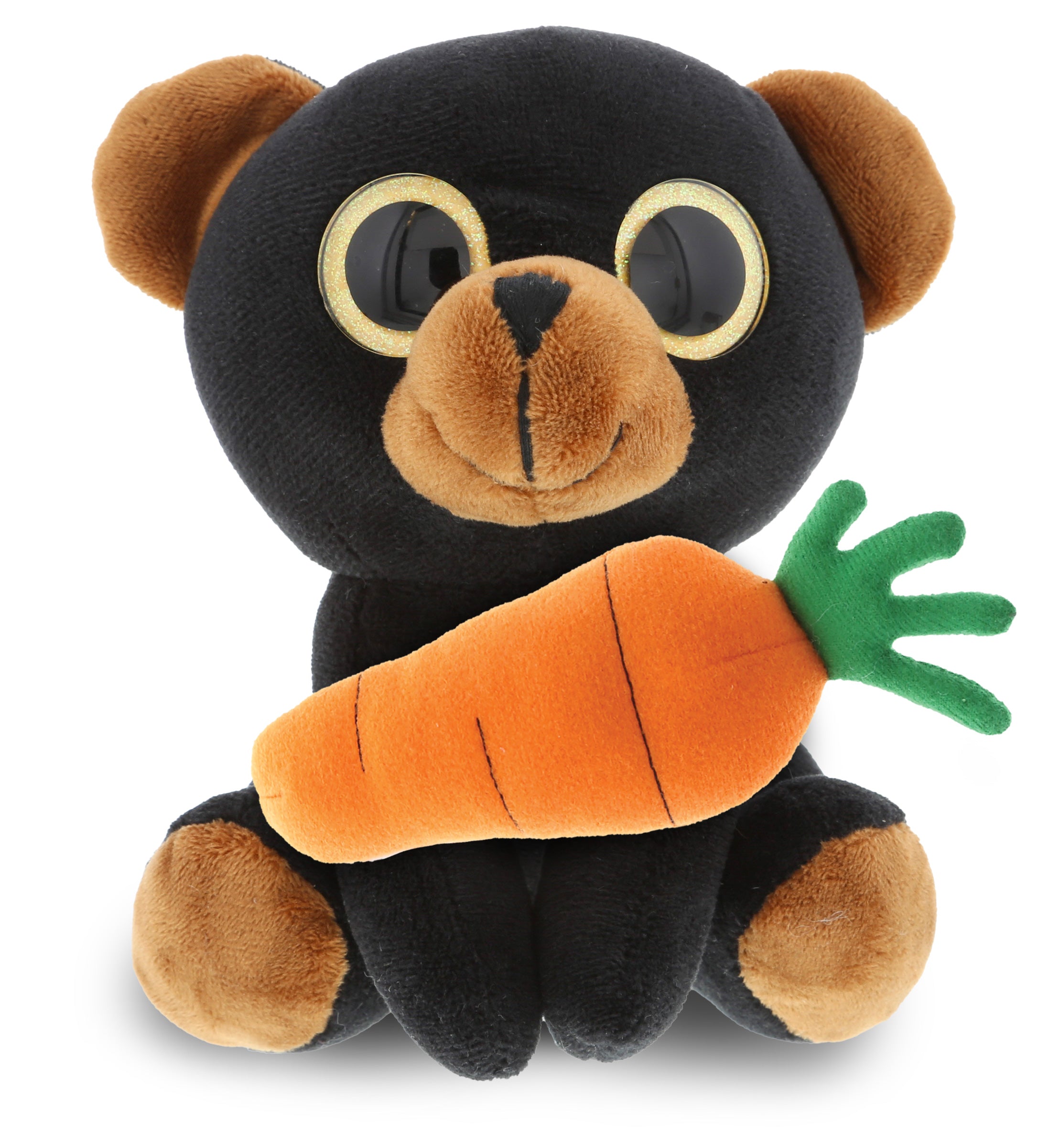 PLUSH CARROT - SPARKLE EYES PLUSH - LARGE BLACK BEAR