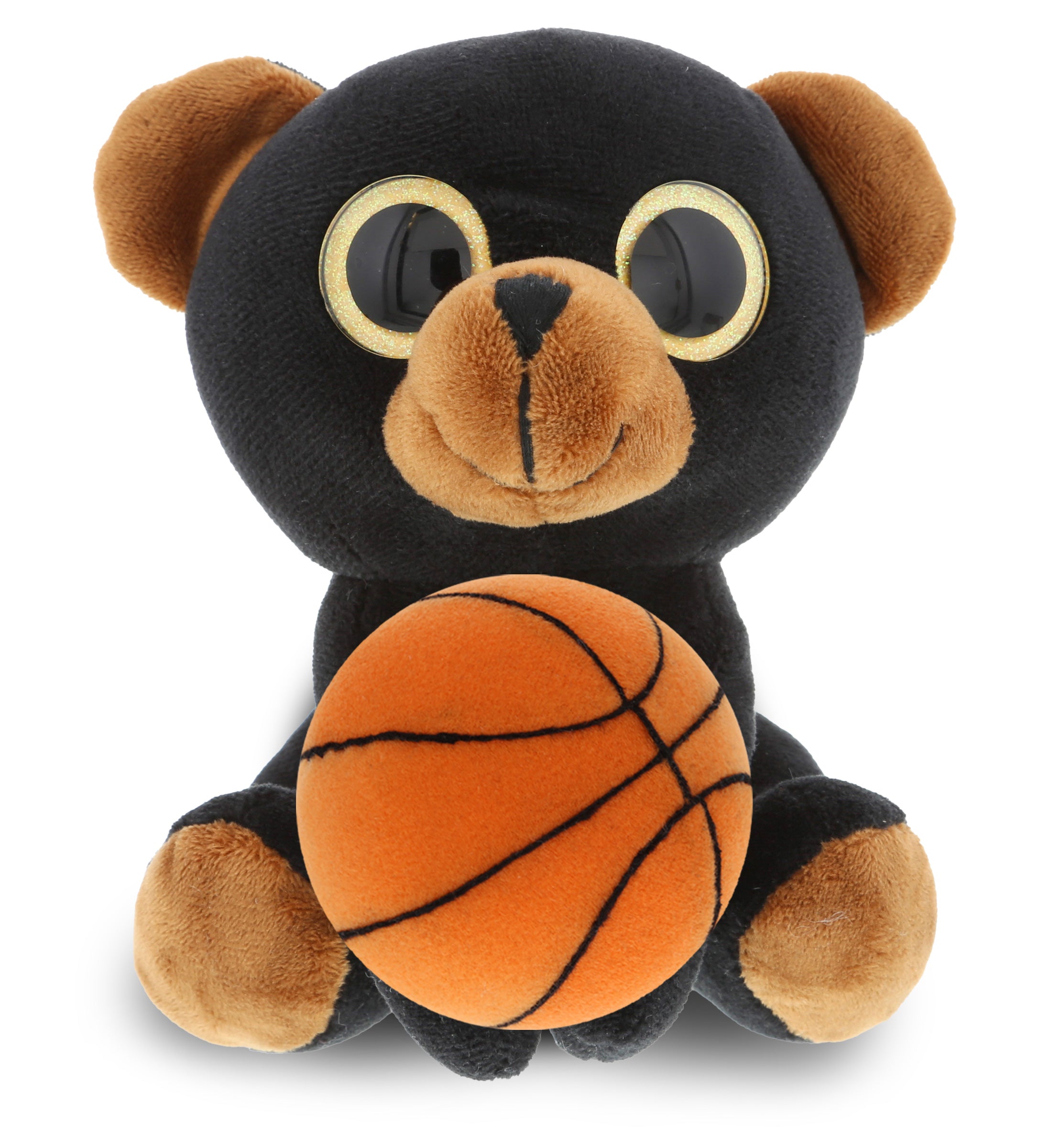 PLUSH BASKETBALL - SPARKLE EYES PLUSH - LARGE BLACK BEAR