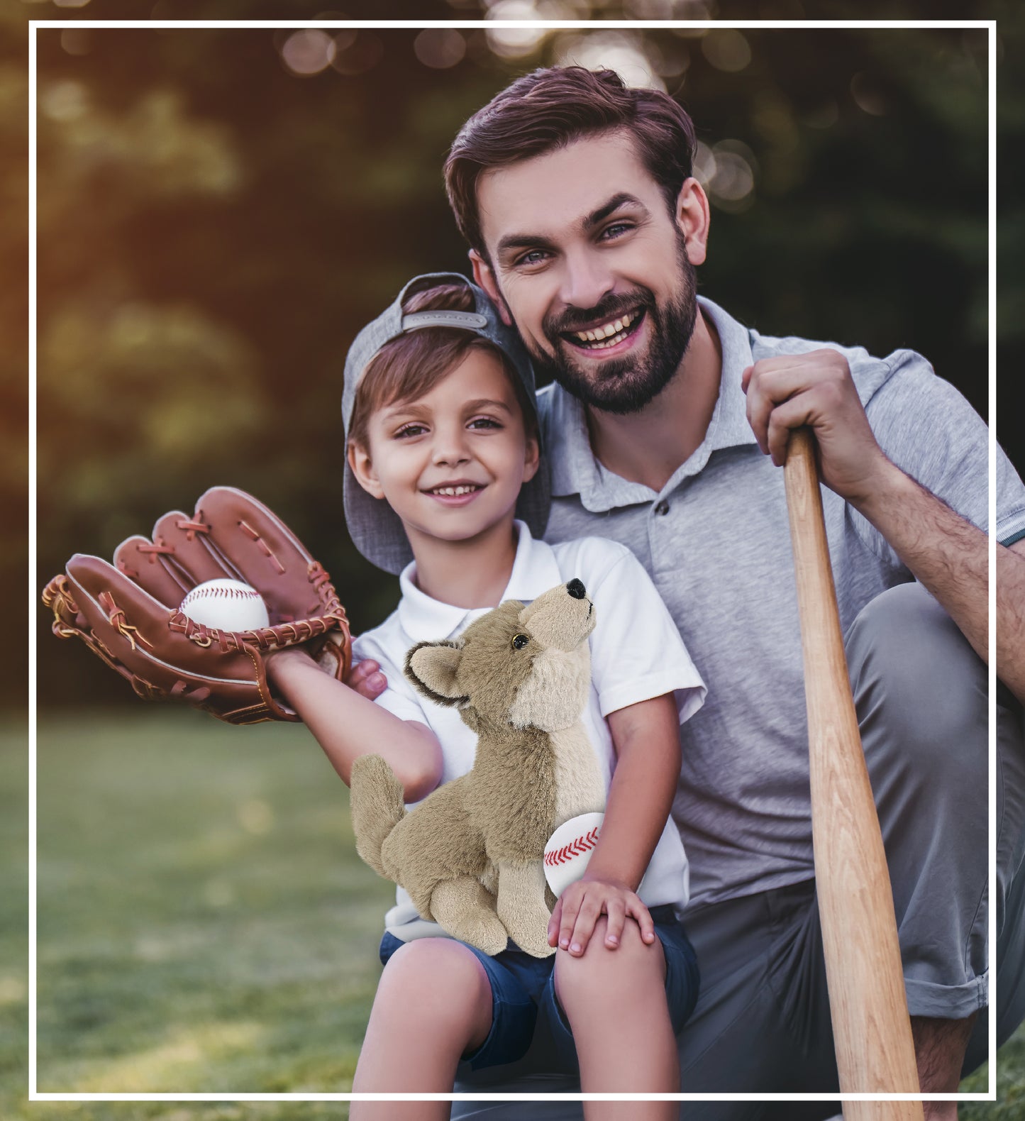 SUPER-SOFT PLUSH - HOWLING WOLF 10.5" WITH BASEBALL PLUSH