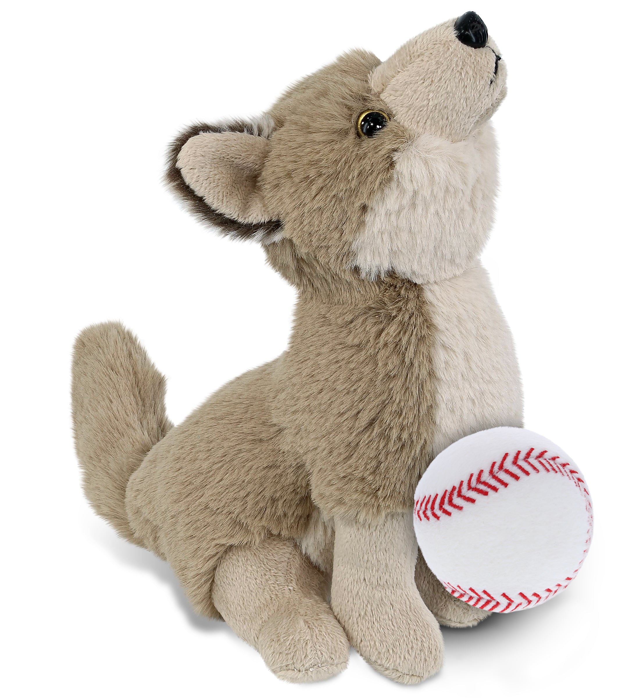 SUPER-SOFT PLUSH - HOWLING WOLF 10.5" WITH BASEBALL PLUSH