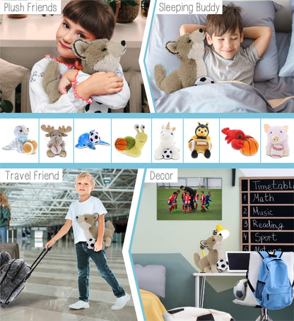 SUPER-SOFT PLUSH - HOWLING WOLF 10.5" WITH SOCCER PLUSH