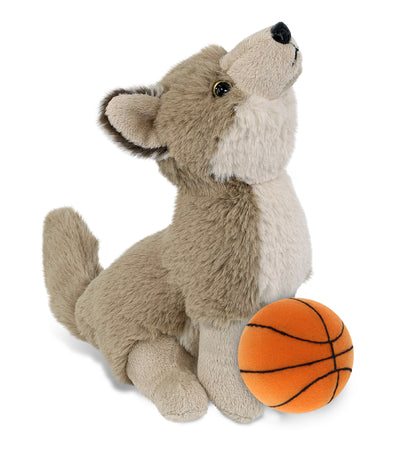 SUPER-SOFT PLUSH - HOWLING WOLF 10.5" WITH BASKETBALL PLUSH