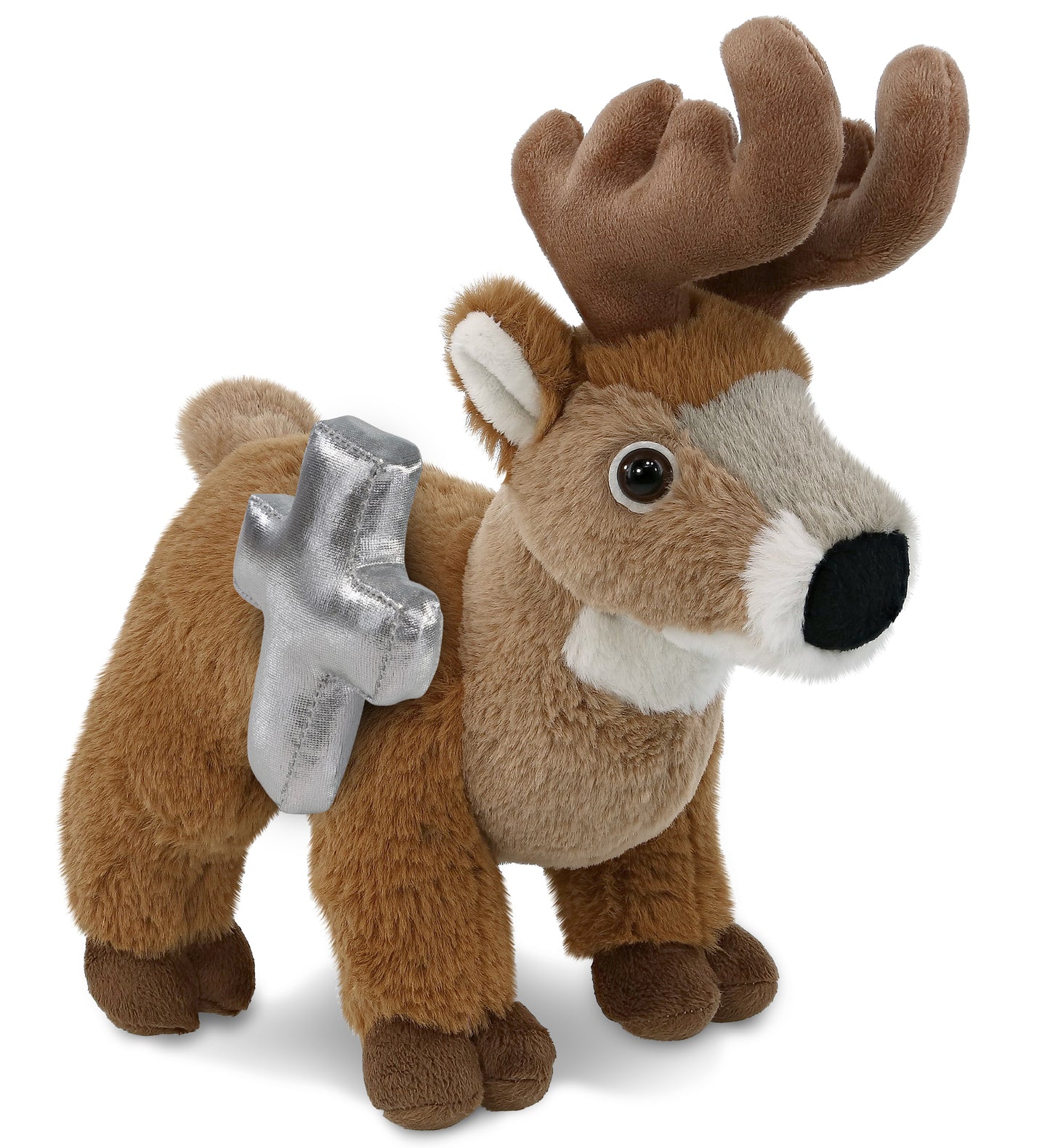PLUSH CROSS - SUPER-SOFT PLUSH - STANDING DEER 9"