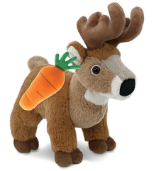 DolliBu Happy Easter Super Soft Plush Standing Deer with Carrot - 9 Inches