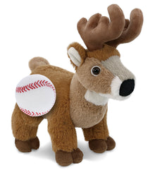 SUPER-SOFT PLUSH - STANDING DEER 9" WITH BASEBALL PLUSH
