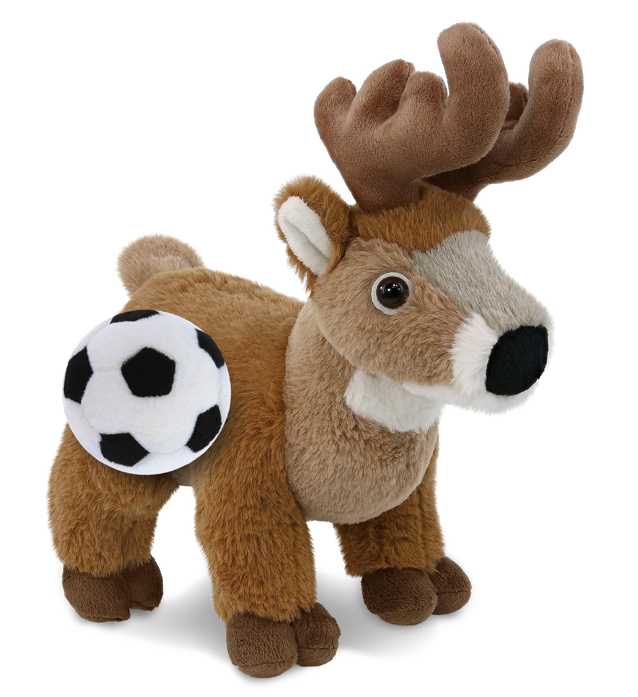 SUPER-SOFT PLUSH - STANDING DEER 9" WITH SOCCER PLUSH