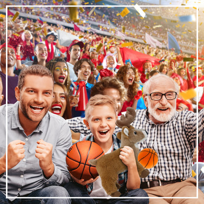 SUPER-SOFT PLUSH - STANDING DEER 9" WITH BASKETBALL PLUSH