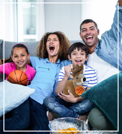 SUPER-SOFT PLUSH - STANDING DEER 9" WITH BASKETBALL PLUSH