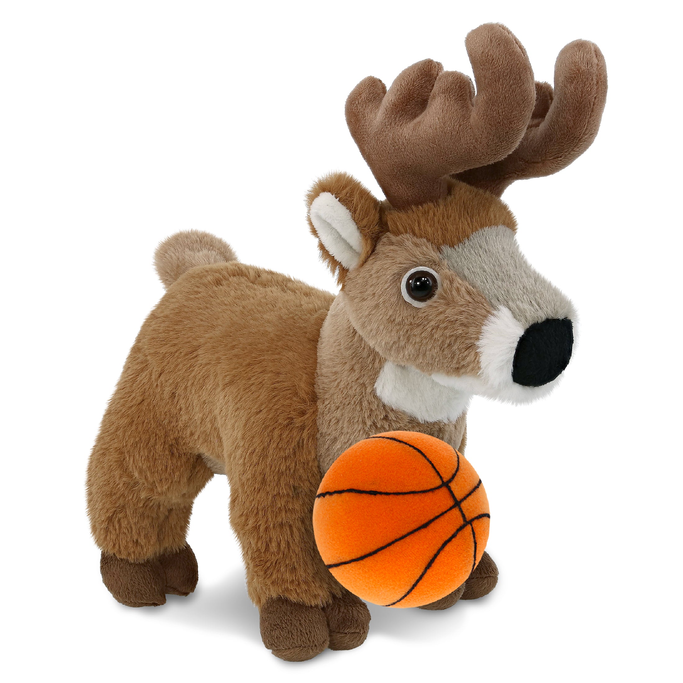 SUPER-SOFT PLUSH - STANDING DEER 9" WITH BASKETBALL PLUSH