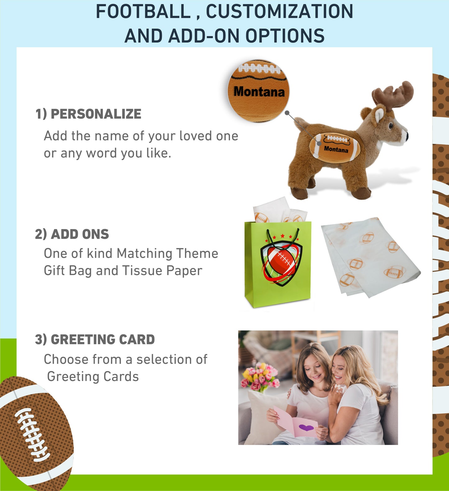 SUPER-SOFT PLUSH - STANDING DEER 9" WITH FOOTBALL PLUSH