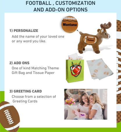 SUPER-SOFT PLUSH - STANDING DEER 9" WITH FOOTBALL PLUSH