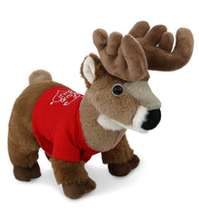 PLUSH I LOVE YOU RED SHIRT- SUPER-SOFT PLUSH - STANDING DEER 9"