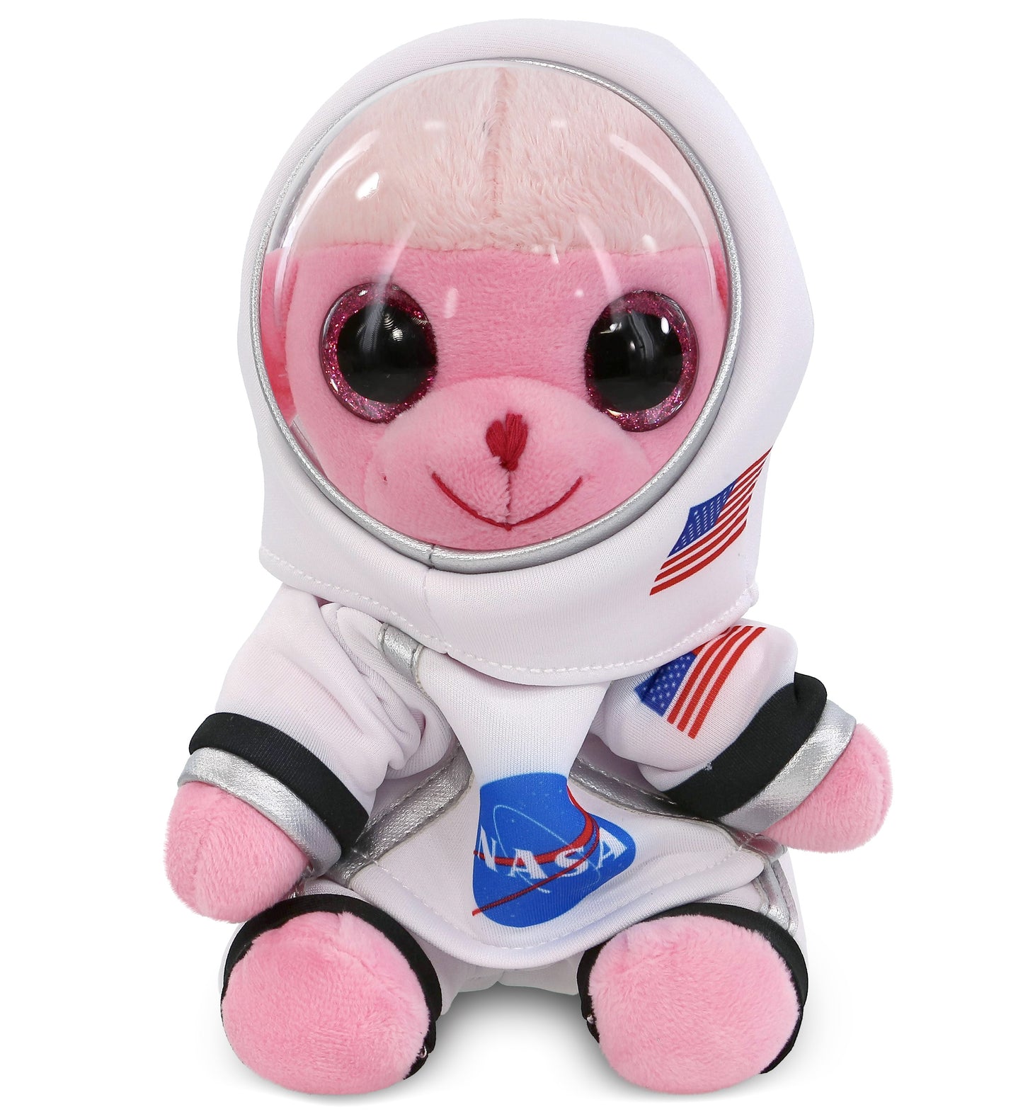 PLUSH ASTRONAUT - SPARKLE EYES PLUSH - SMALL PINK POODLE DOG