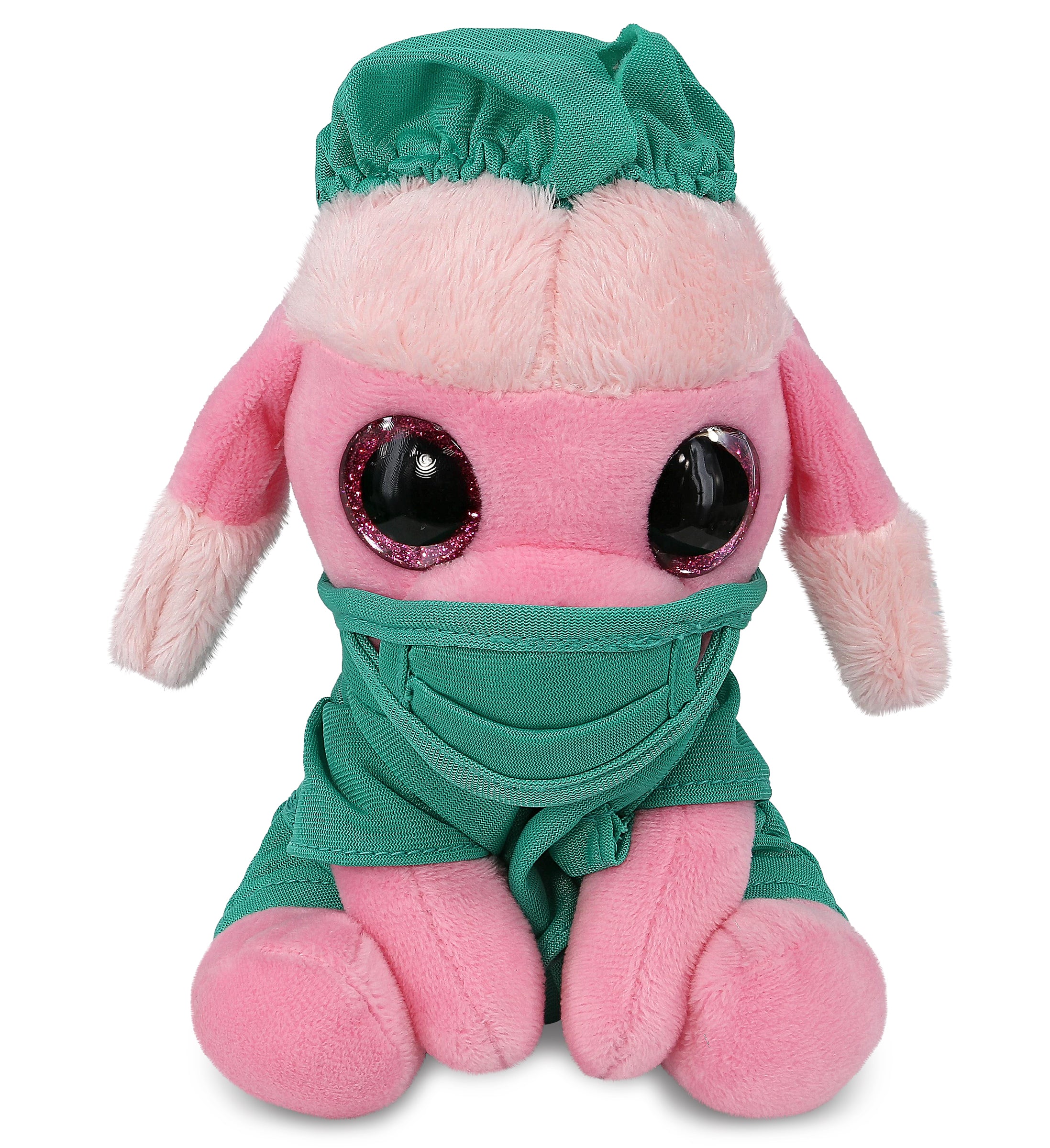 PLUSH DOCTOR - SPARKLE EYES PLUSH - SMALL PINK POODLE DOG