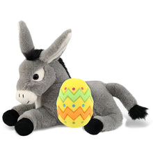 DolliBu Super Soft Lying Donkey with Yellow Easter Egg Plush Toy - 9 Inches