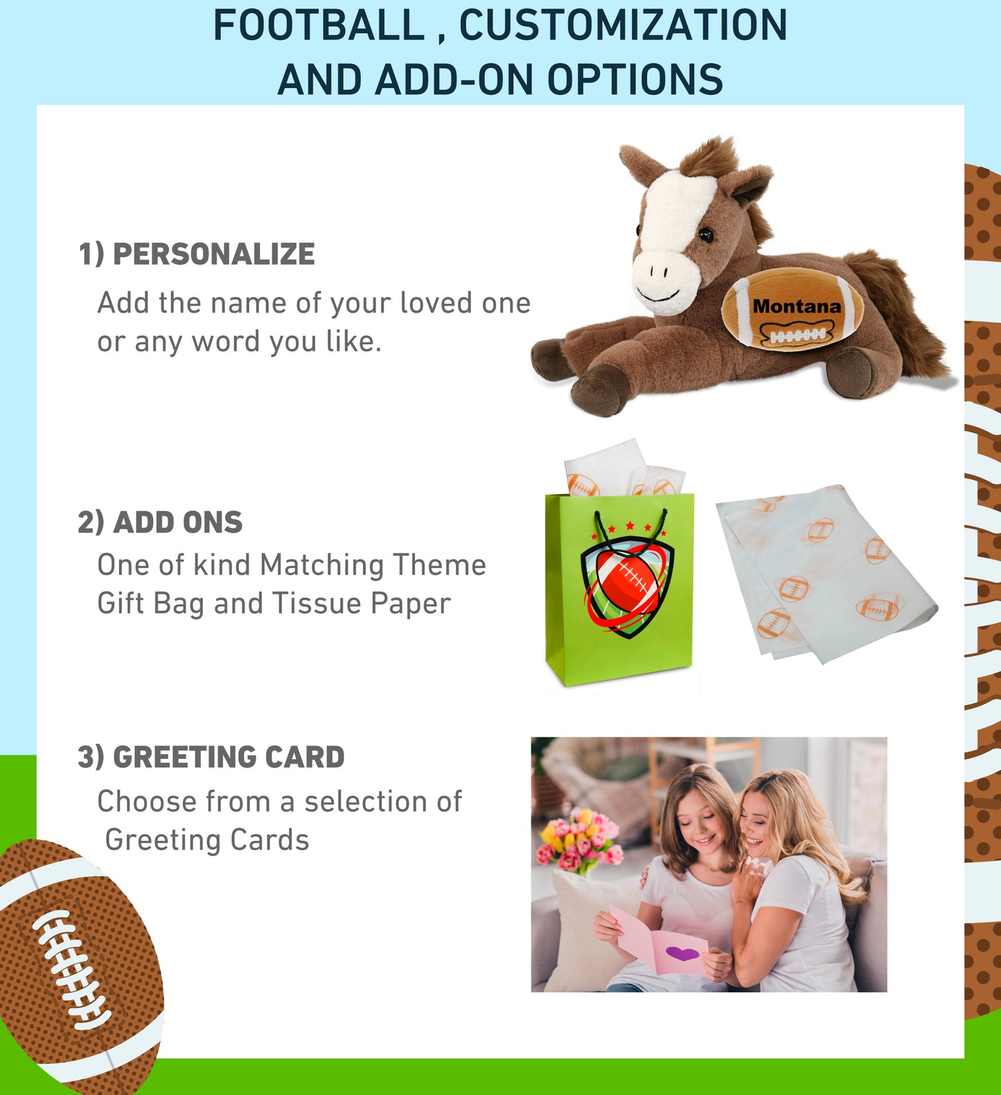 SUPER-SOFT PLUSH - LAYING BROWN HORSE 12" WITH FOOTBALL PLUSH