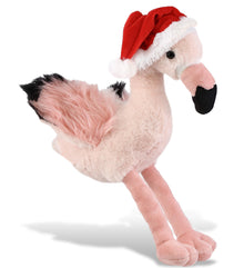 PLUSH SANTA - SUPER-SOFT PLUSH - ROSE FLAMINGO 8.5"