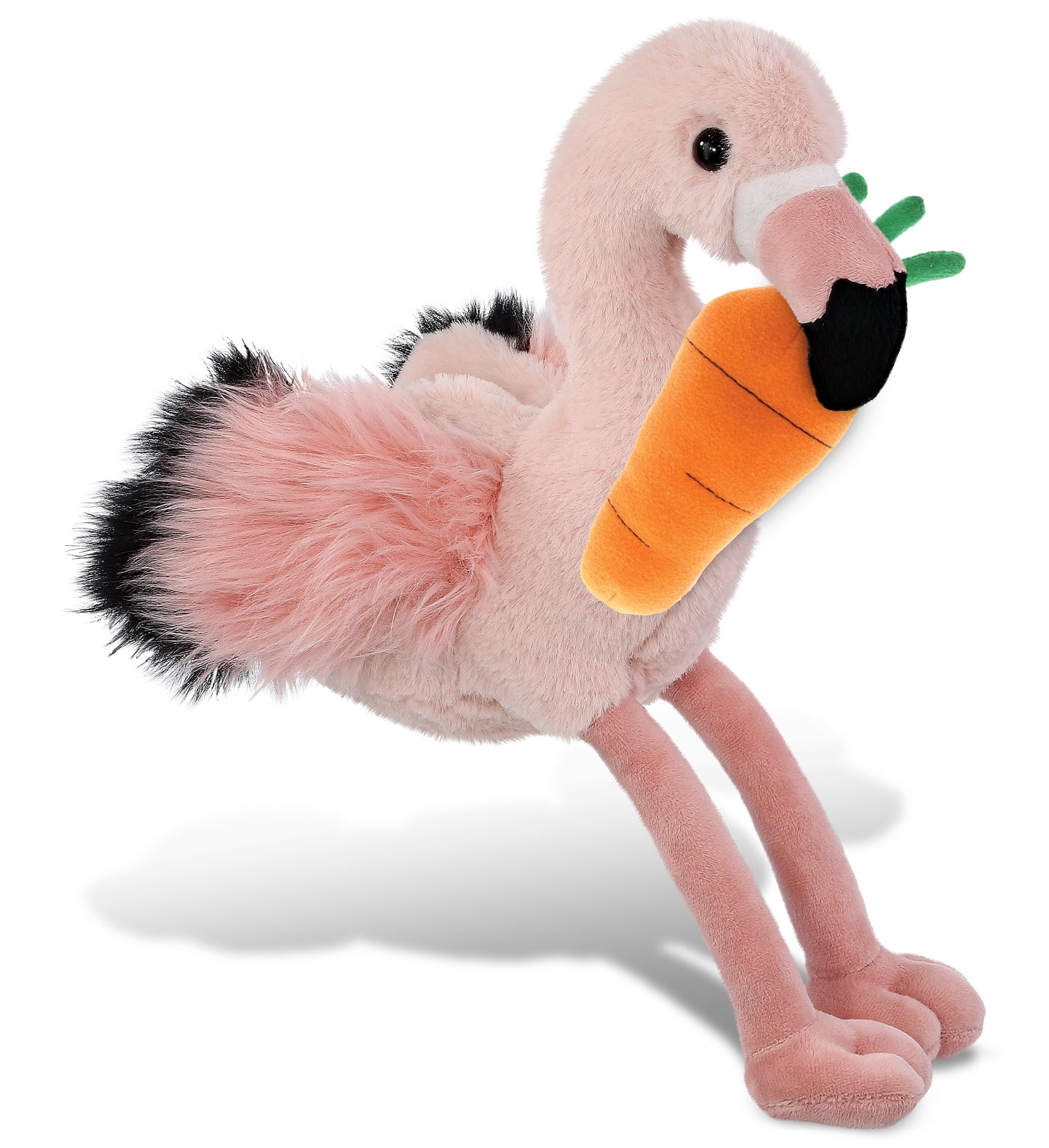 PLUSH CARROT - SUPER-SOFT PLUSH - ROSE FLAMINGO 8.5"