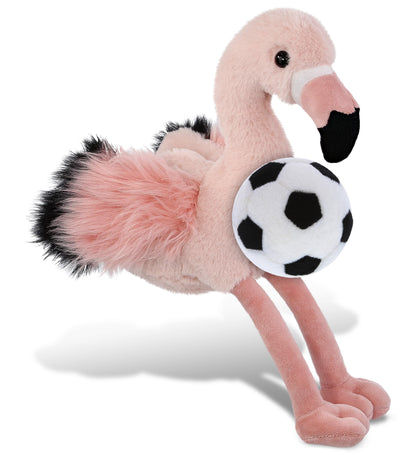 SUPER-SOFT PLUSH - ROSE FLAMINGO 8.5" with Soccer Plush