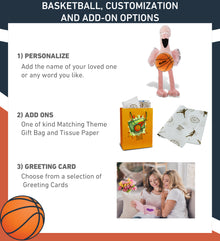 SUPER-SOFT PLUSH - ROSE FLAMINGO 8.5" with Basketball Plush