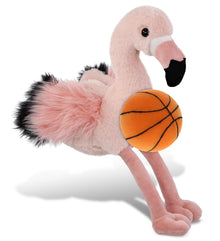 SUPER-SOFT PLUSH - ROSE FLAMINGO 8.5" with Basketball Plush