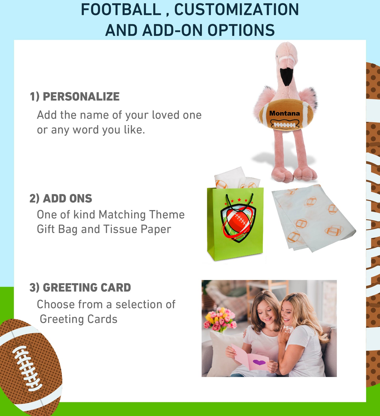 SUPER-SOFT PLUSH - ROSE FLAMINGO 8.5" with Football Plush