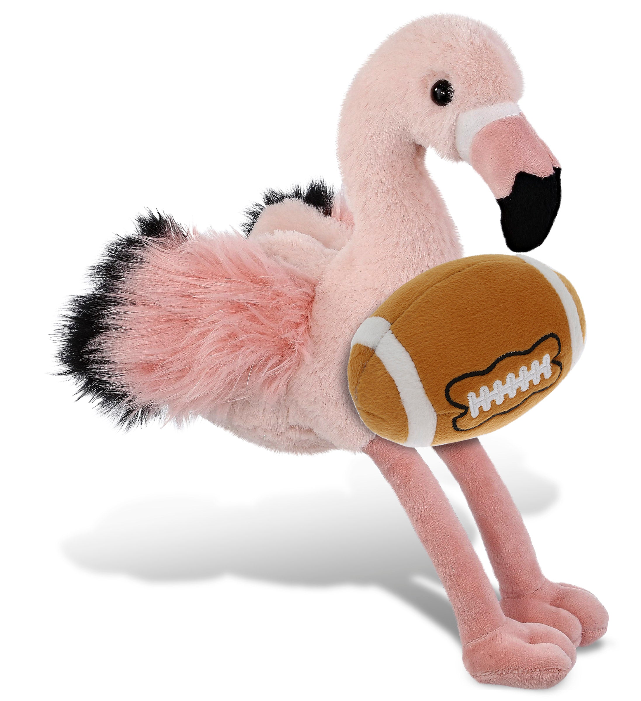 SUPER-SOFT PLUSH - ROSE FLAMINGO 8.5" with Football Plush
