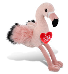 PLUSH I LOVE YOU RED HEART - SUPER-SOFT PLUSH - ROSE FLAMINGO 8.5"