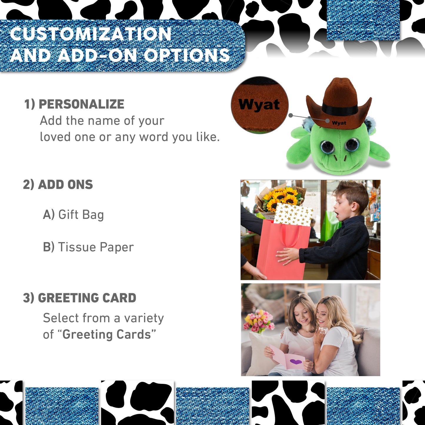 BIG EYE 6" PLUSH - BLUE SHELL SEA TURTLE With COWBOY Dress Up