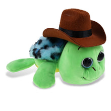 BIG EYE 6" PLUSH - BLUE SHELL SEA TURTLE With COWBOY Dress Up