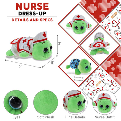 BIG EYE 6" PLUSH - BLUE SHELL SEA TURTLE NURSE