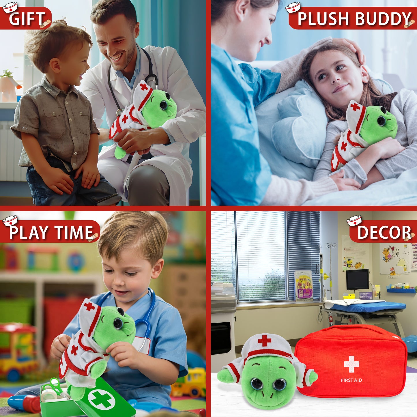 BIG EYE 6" PLUSH - BLUE SHELL SEA TURTLE NURSE