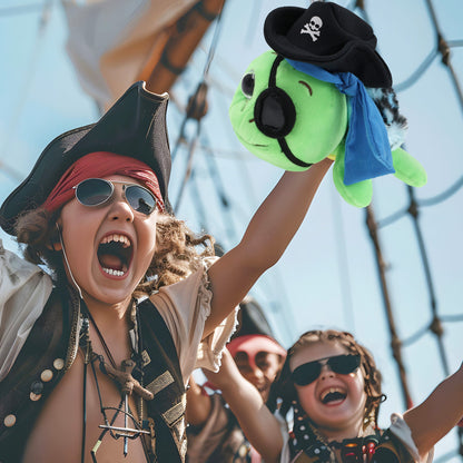 BIG EYE 6" PLUSH - BLUE SHELL SEA TURTLE PIRATE DRESS UP