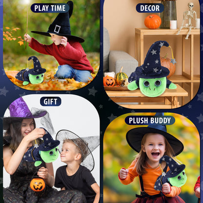 BIG EYE 6" PLUSH - BLUE SHELL SEA TURTLE WIZARD