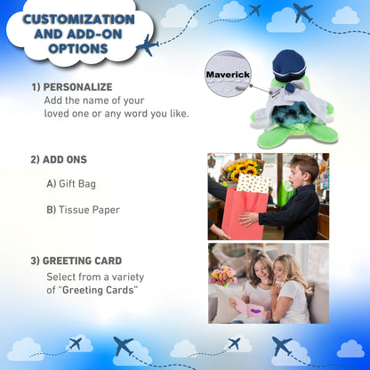 BIG EYE 6" PLUSH - BLUE SHELL SEA TURTLE PILOT DRESS UP