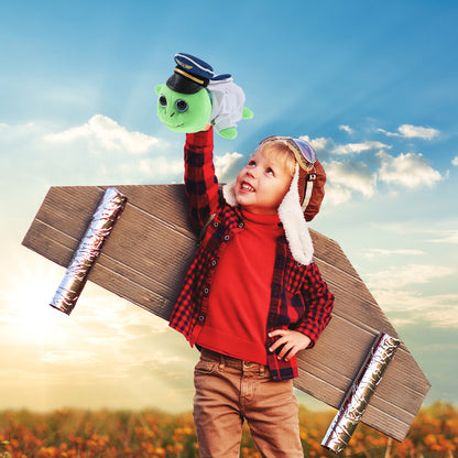 BIG EYE 6" PLUSH - BLUE SHELL SEA TURTLE PILOT DRESS UP