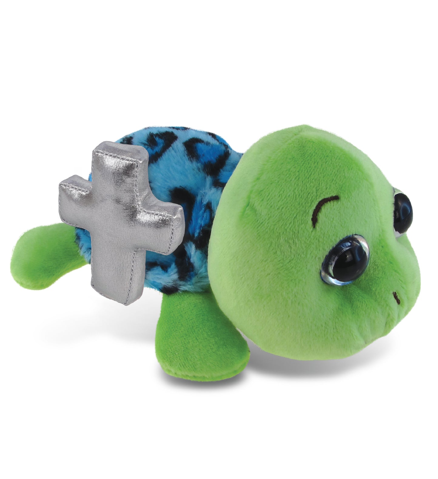 PLUSH CROSS - BIG EYE 6" PLUSH - BLUE SHELL SEA TURTLE