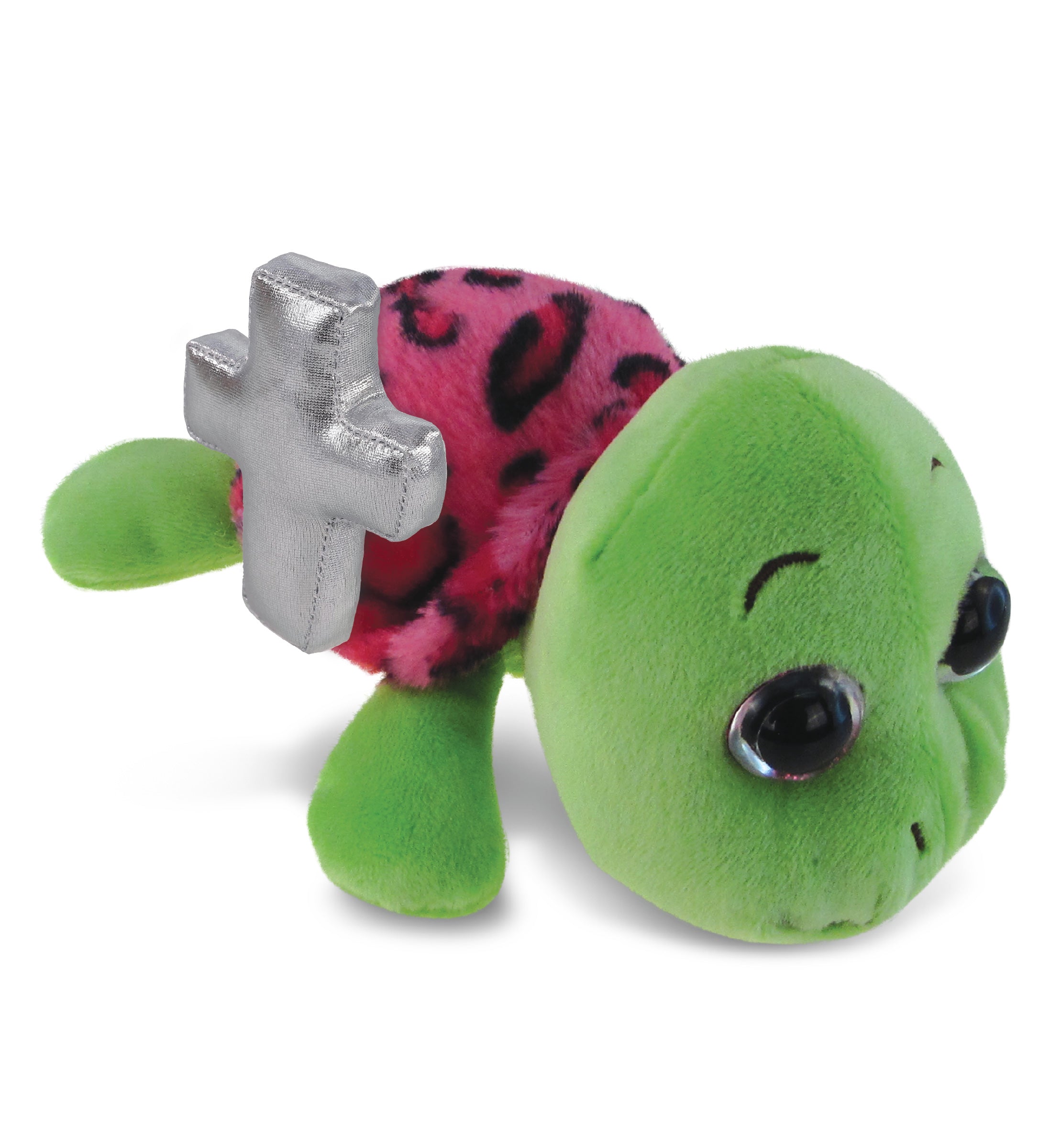 PLUSH CROSS - BIG EYE 6" PLUSH - PINK SHELL SEA TURTLE