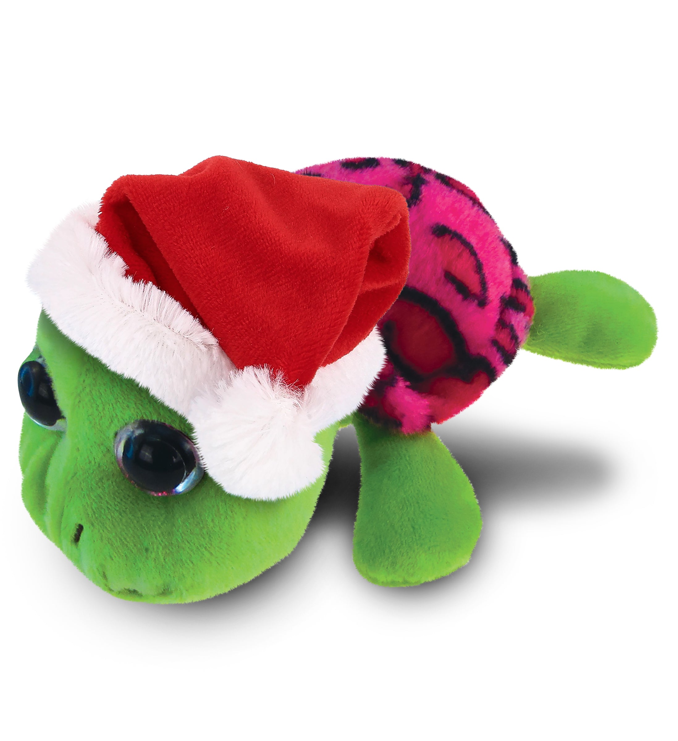 PLUSH SANTA - BIG EYE 6" PLUSH - PINK SHELL SEA TURTLE
