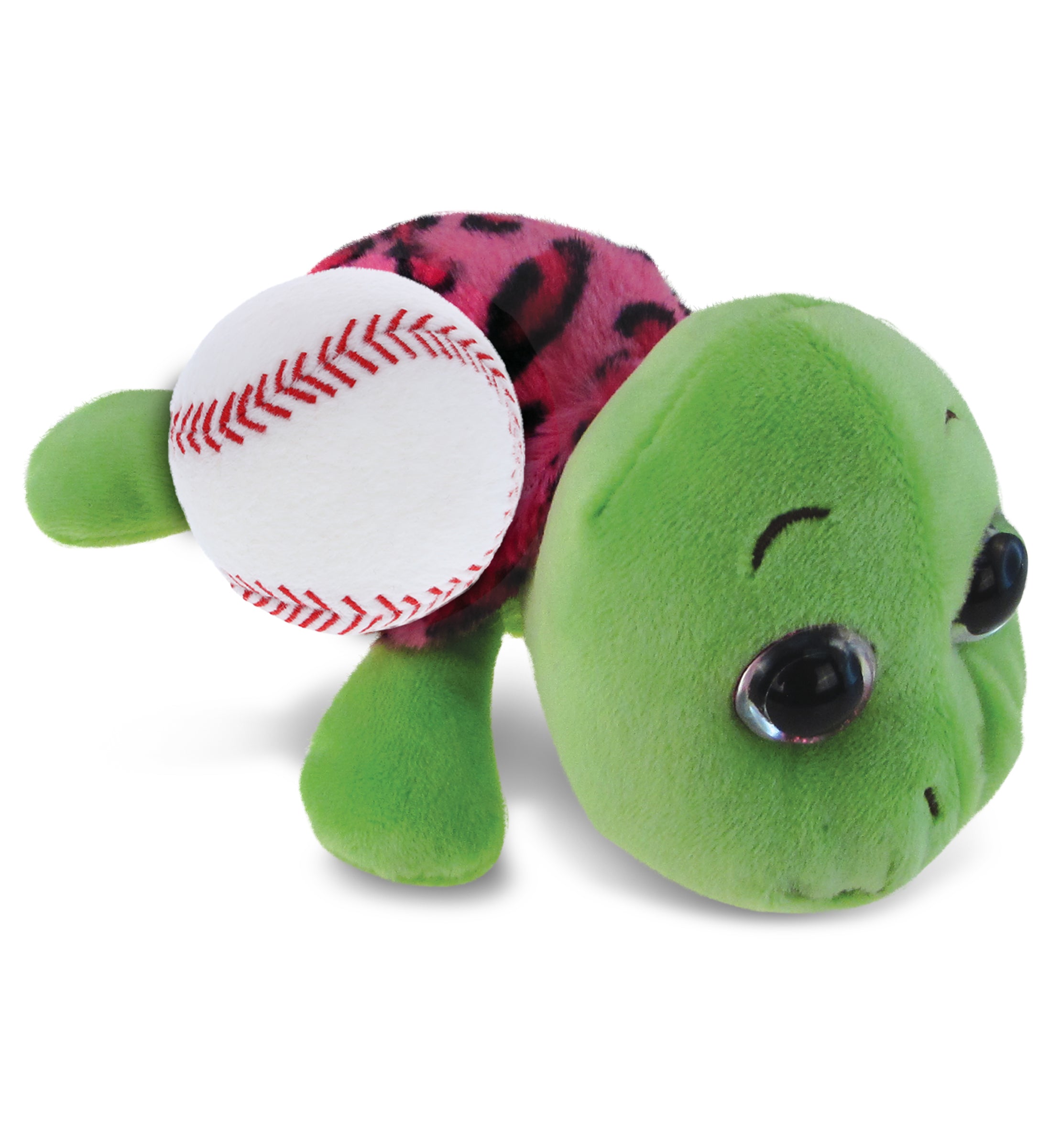 PLUSH BASEBALL - BIG EYE 6" PLUSH - PINK SHELL SEA TURTLE