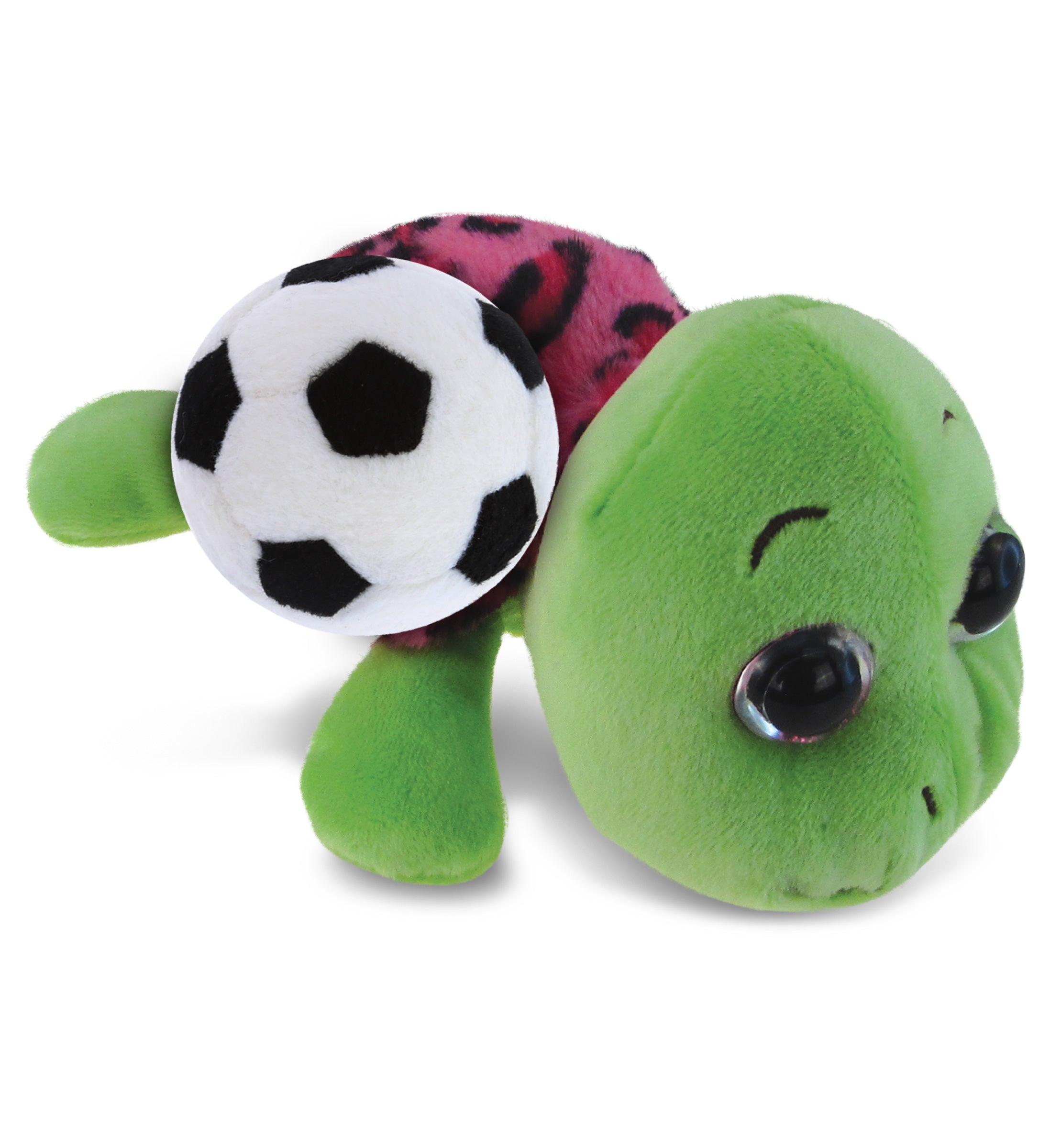 PLUSH SOCCER BALL - BIG EYE 6" PLUSH - PINK SHELL SEA TURTLE