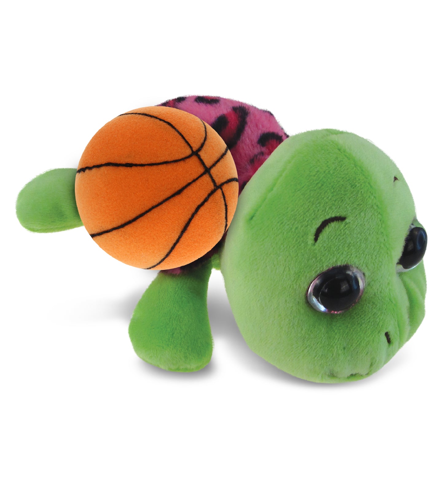 PLUSH BASKETBALL - BIG EYE 6" PLUSH - PINK SHELL SEA TURTLE