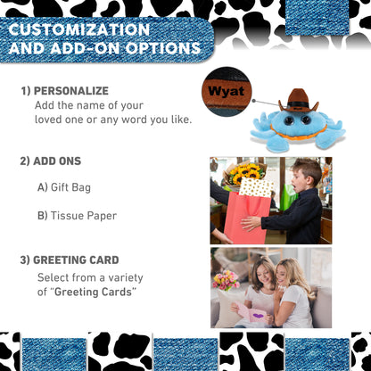 BIG EYE 6" PLUSH - BLUE CRAB COWBOY DRESS UP