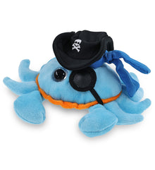 BIG EYE 6" PLUSH - BLUE CRAB PIRATE DRESS UP