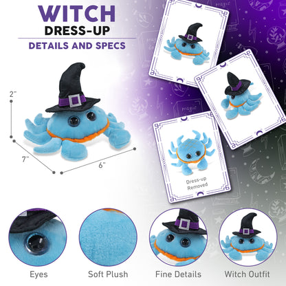 BIG EYE 6" PLUSH - BLUE CRAB WITCH DRESS UP