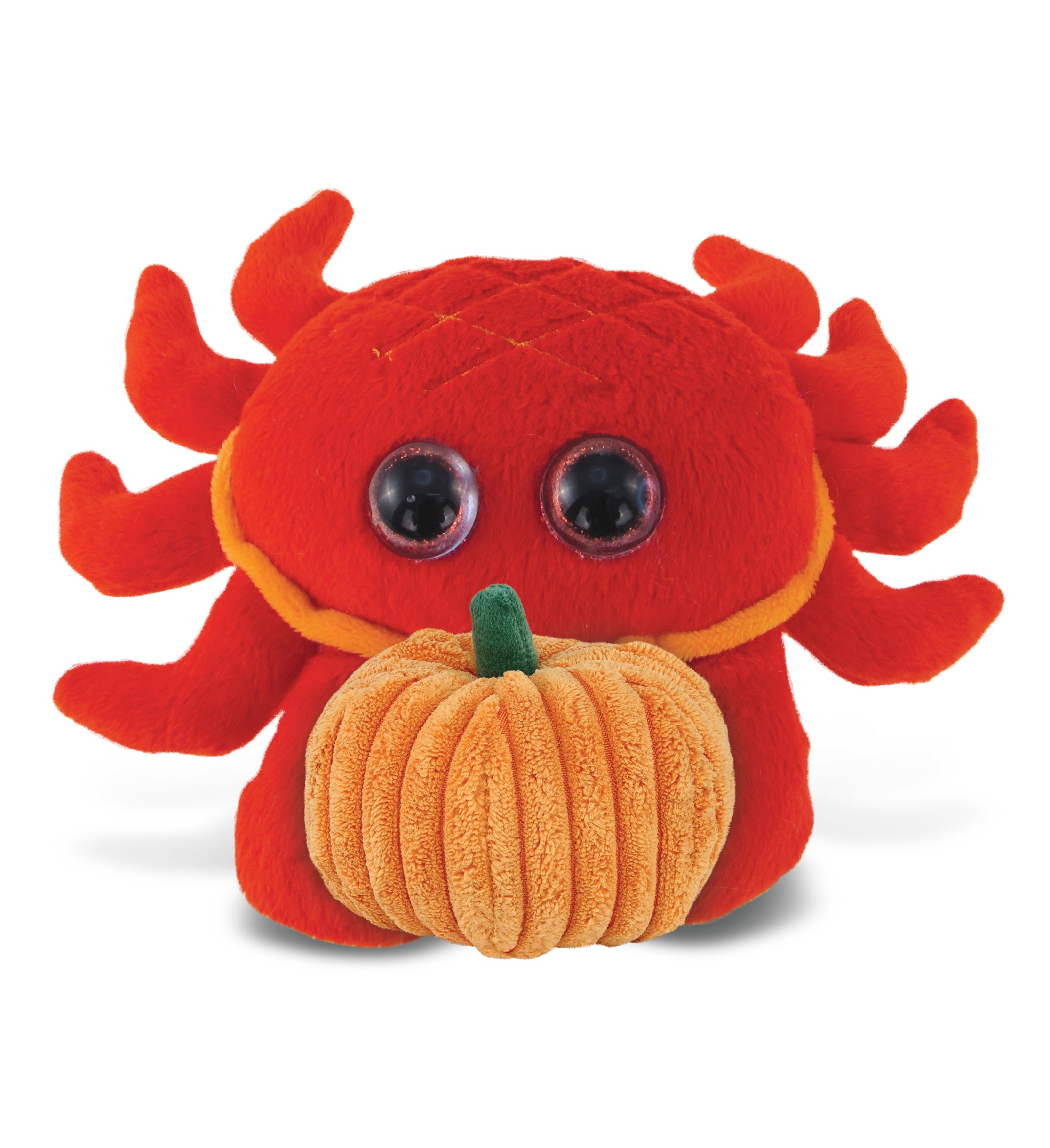 PLUSH PUMPKIN - BIG EYE 6" PLUSH - RED CRAB